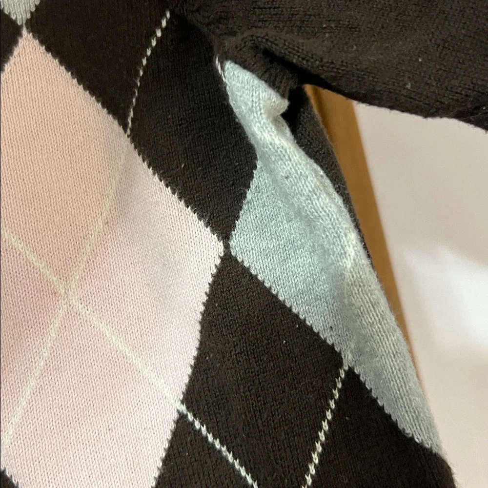 Tommy Hilfiger Brown, Pink, & Gray Argyle Sweater Size XXL Pima Cotton, see pics - Picture 4 of 5